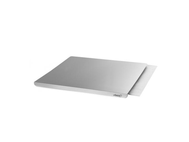 Spianatoia/tagliere multiuso in acciaio inox, 49x47 cm