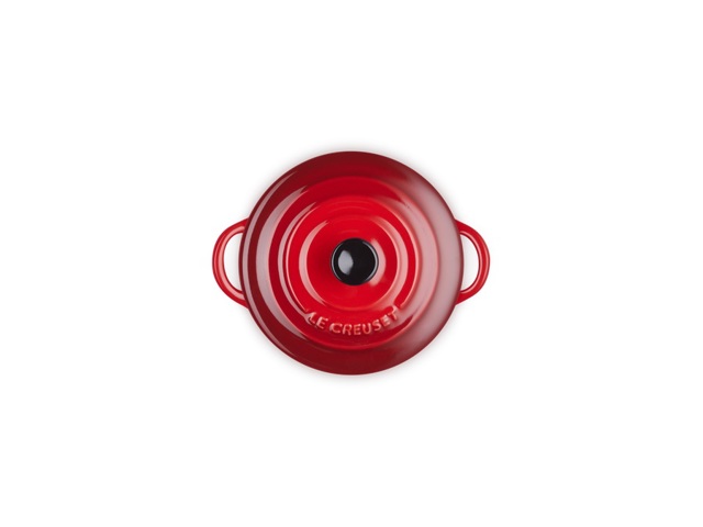 Mini cocotte rotonda in gres vetrificato 10 cm - ciliegia