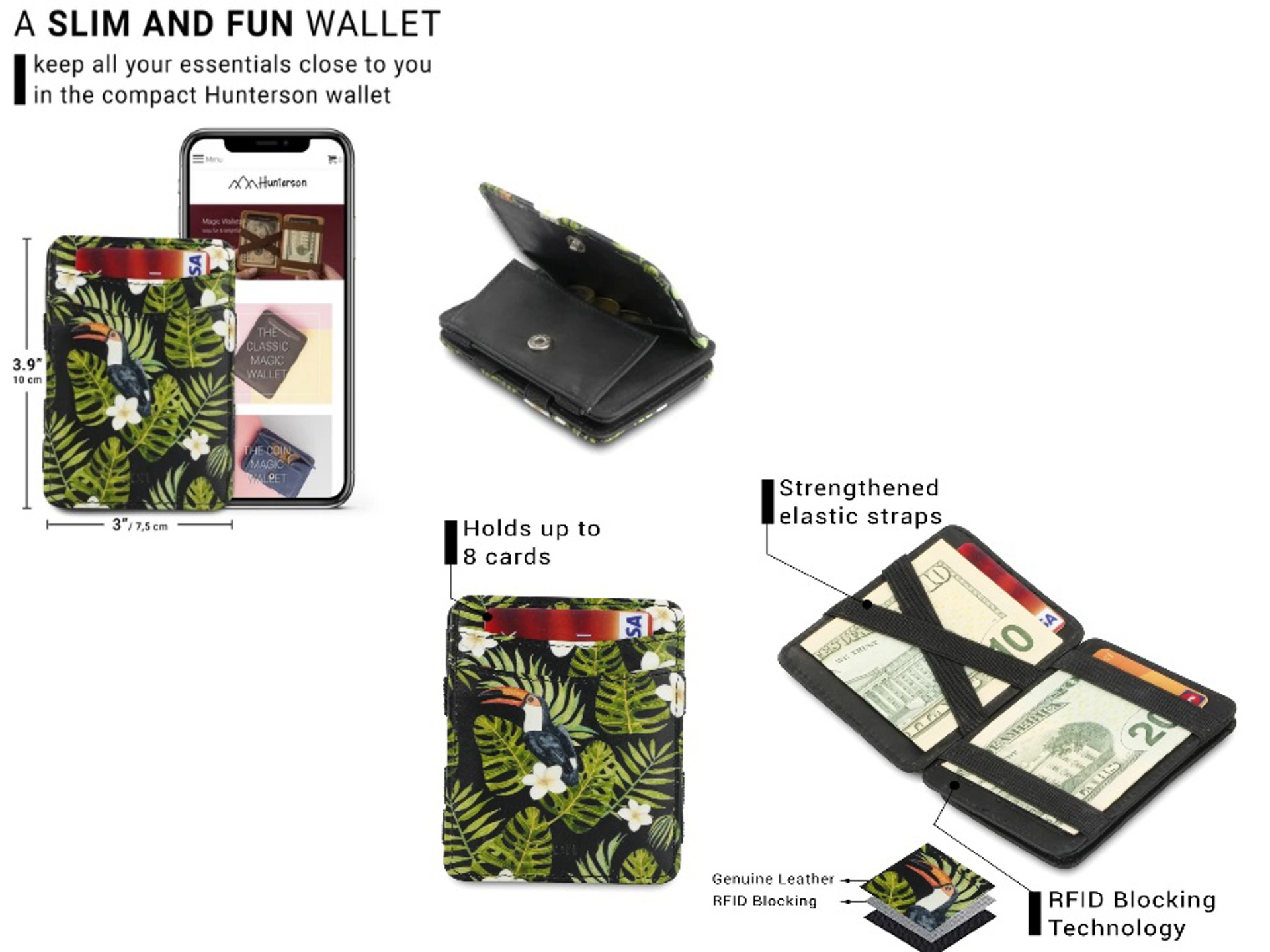Hunterson Wallets Magic Wallet In Similpelle Hunterson Magic Coin