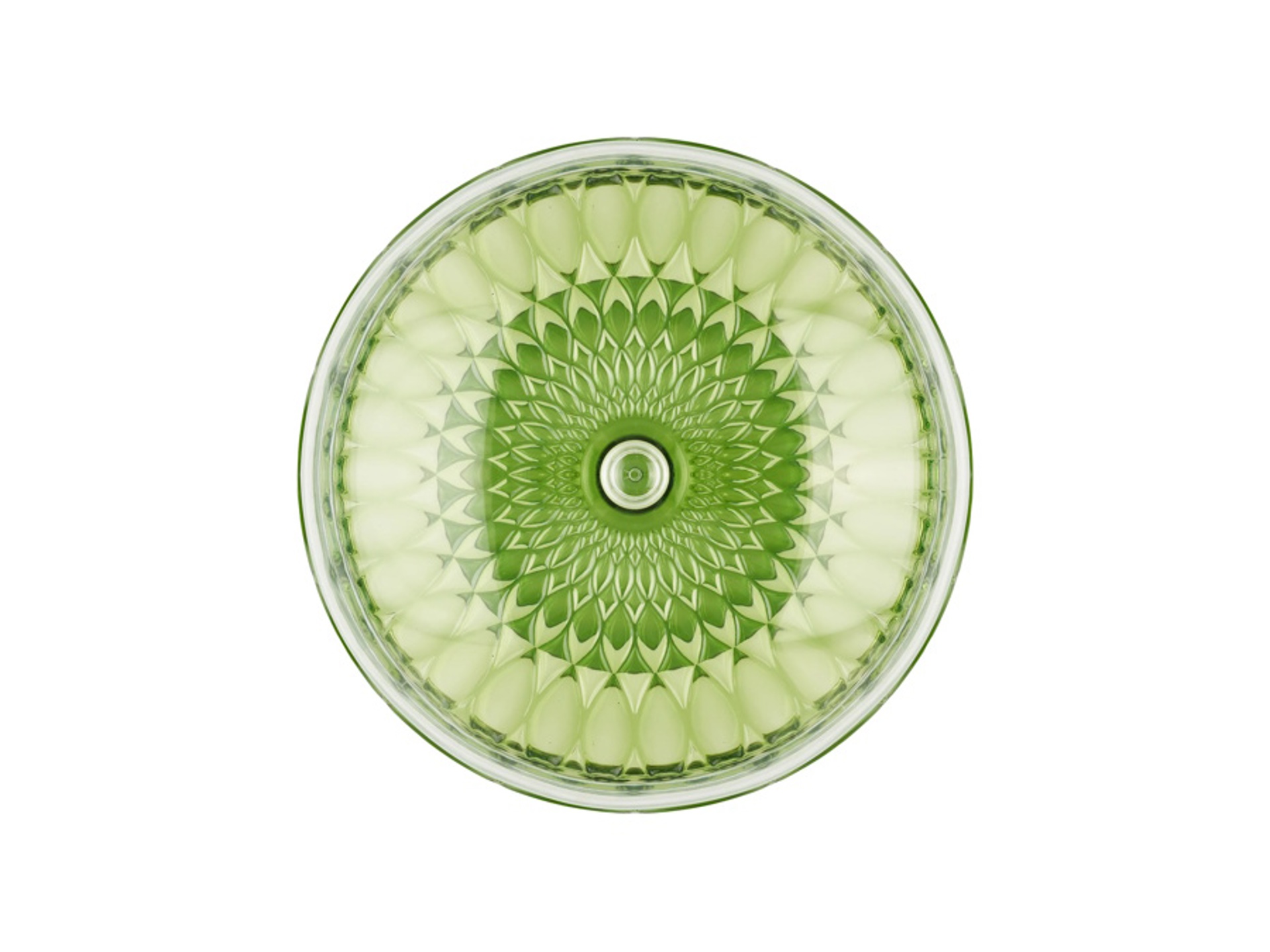 Alzata Con Campana Guzzini VANITY TERRA, Verde Ninfea, In Bio-based SAN/SMMA, Lavabile In Lavastoviglie, Made In Italy