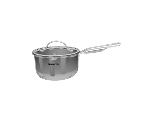 New era, casseruola/bollilatte 1 manico con coperchio in vetro - ø16 cm