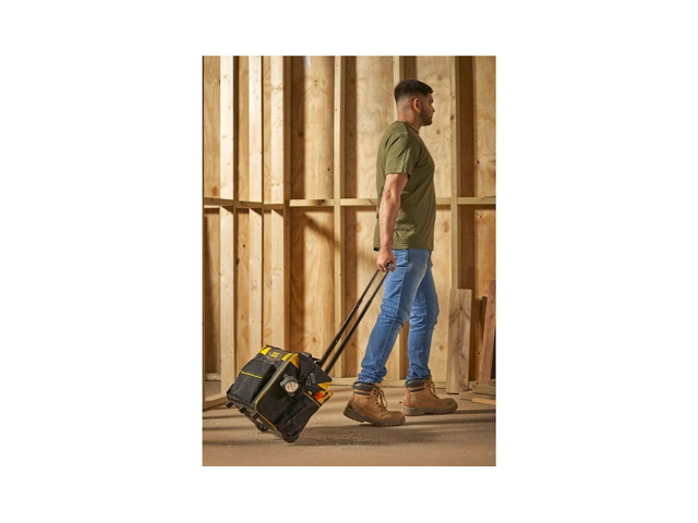 Borsa Toolbox STANLEY FATMAX Con Ruote - 44x44x25 Cm, Nylon Resistente, Tasche Multiple - Foto 13