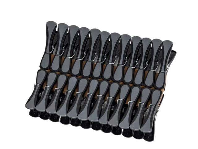 Mollette bolt, set da 24 pz. in plastica riciclata