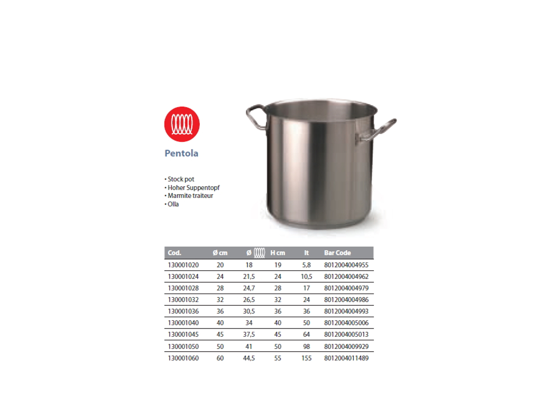 Fasa Pentola In Alluminio Puro 50 Cm – Alta Qualità Italiana Per Cucine Professionali E Grandi Eventi. Capacità 85 Litri! - 3