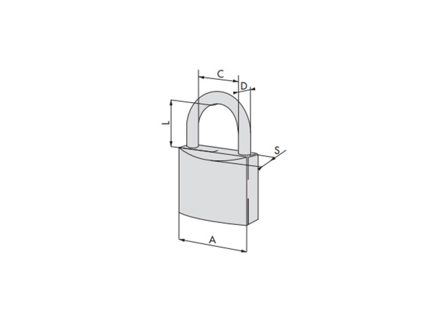 Lucchetto in ottone locking line cod. 21010 70 0