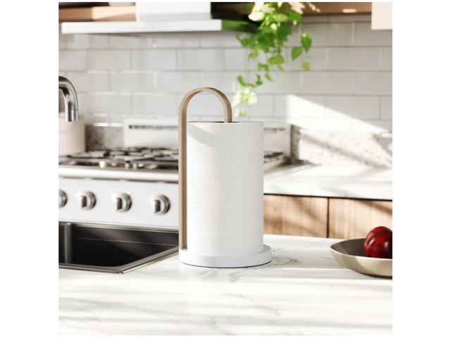 Belwood, portarotolo di carta, bianco/naturale