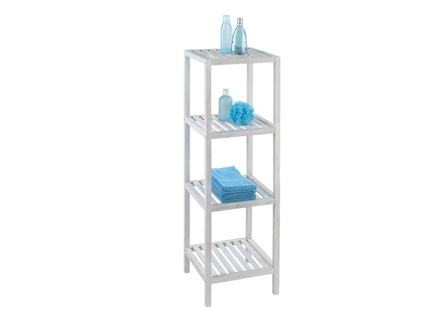 Norway, scaffale 4 piani bianco