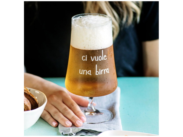 Set 2 bicchieri birra ci vuole una birra - 55cl