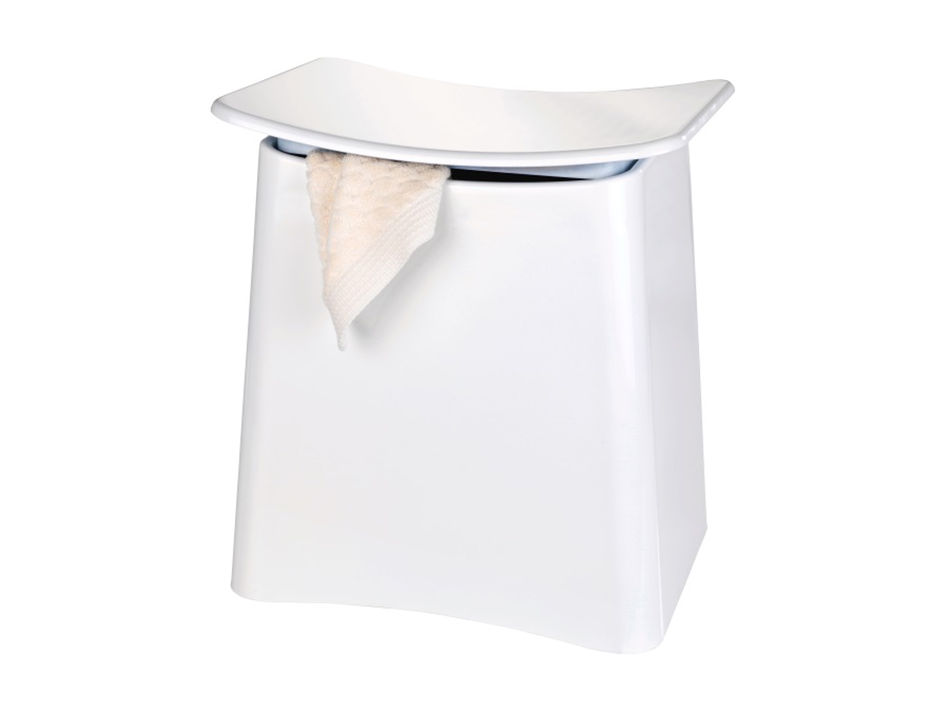 Wenko Sgabello da bagno wing stool con sacco portabiancheria - Main Image