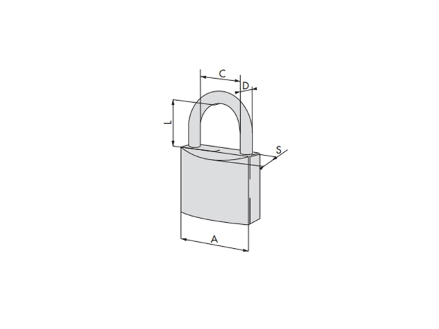 Lucchetto in ottone locking line cod. 21010 25 0