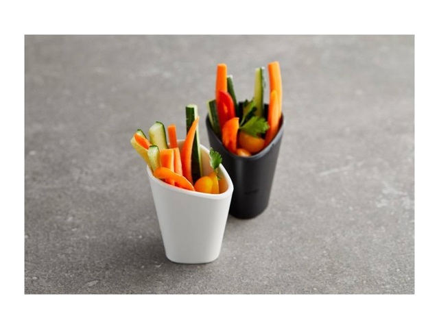 Bicchierino finger food in melamina bianco, ø6x8 cm