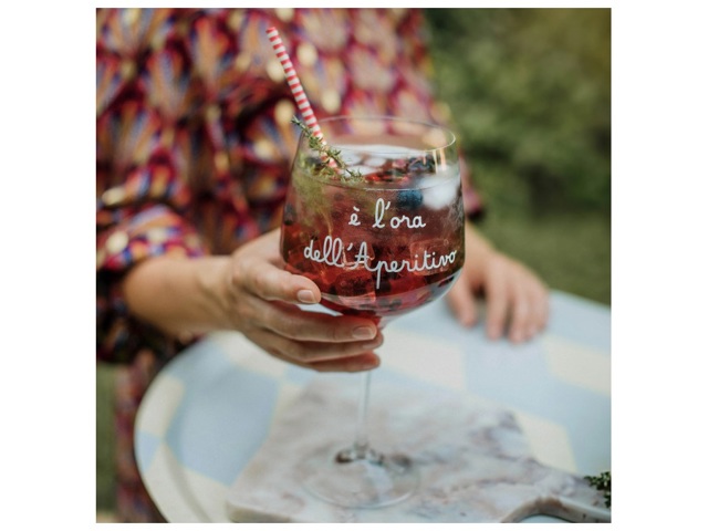 Set 2 calici cocktail e' l'ora dell'aperitivo, 82cl